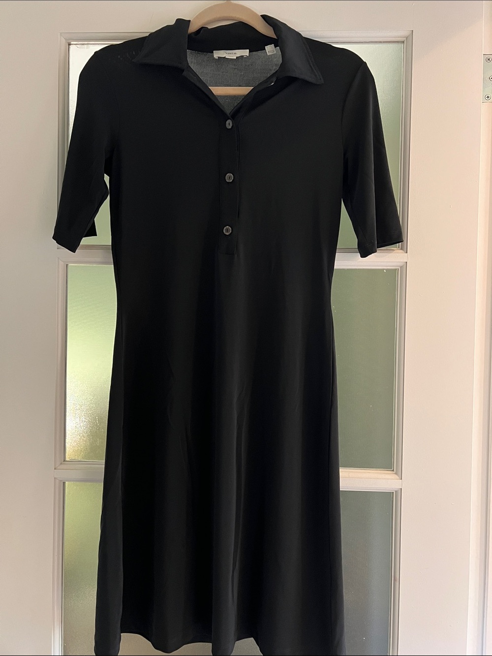 Vince black polo dress size XS S travel friendly